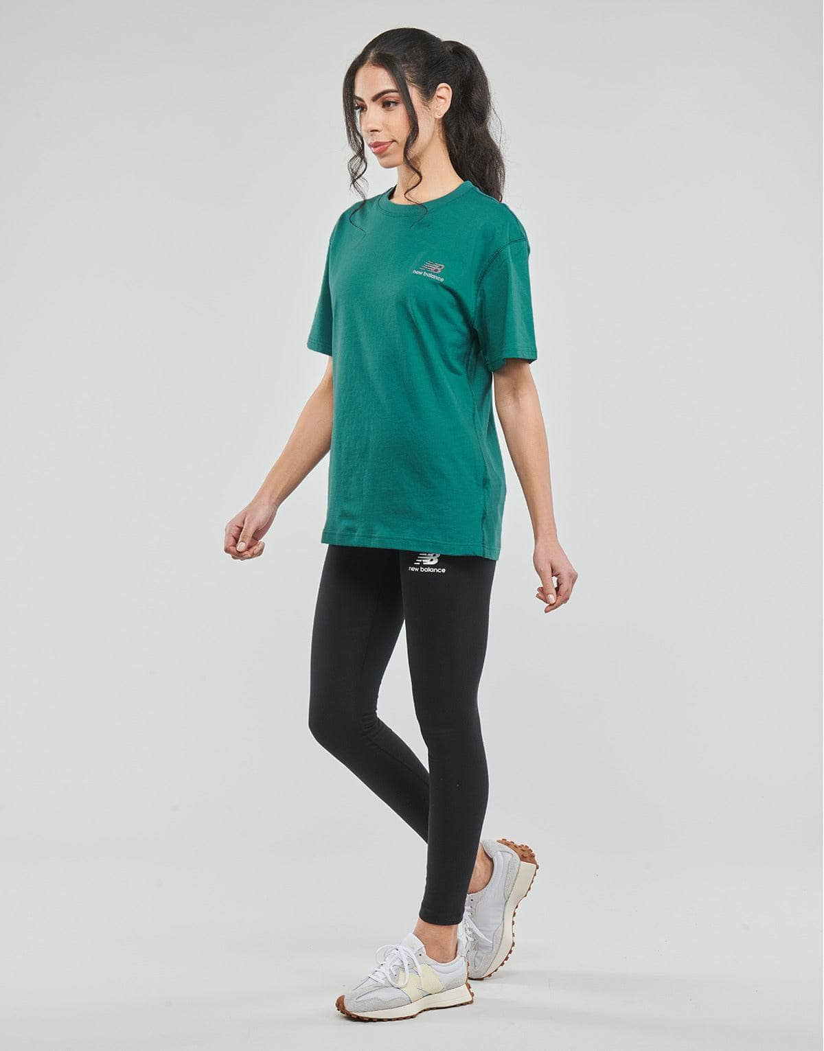 T-shirt Donna New Balance  Uni-ssentials Cotton T-Shirt  Verde