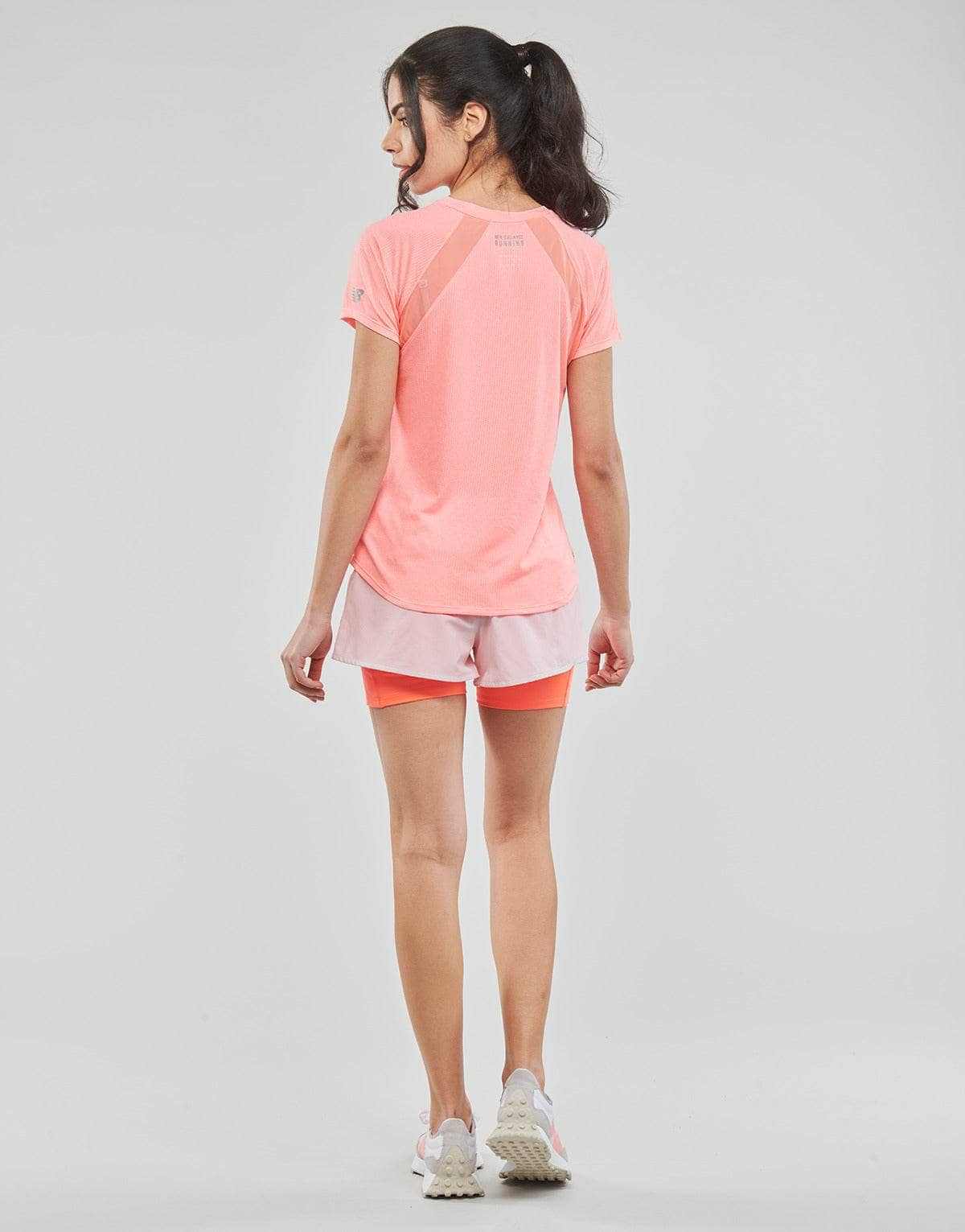 T-shirt Donna New Balance  Printed Impact Run Short Sleeve  Rosa