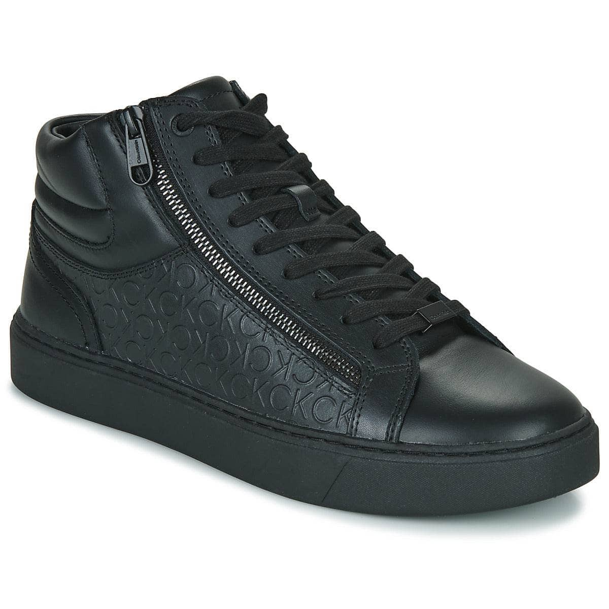 Sneakers alte Uomo Calvin Klein Jeans  HIGH TOP LACE UP W/ZIP MONO  Nero