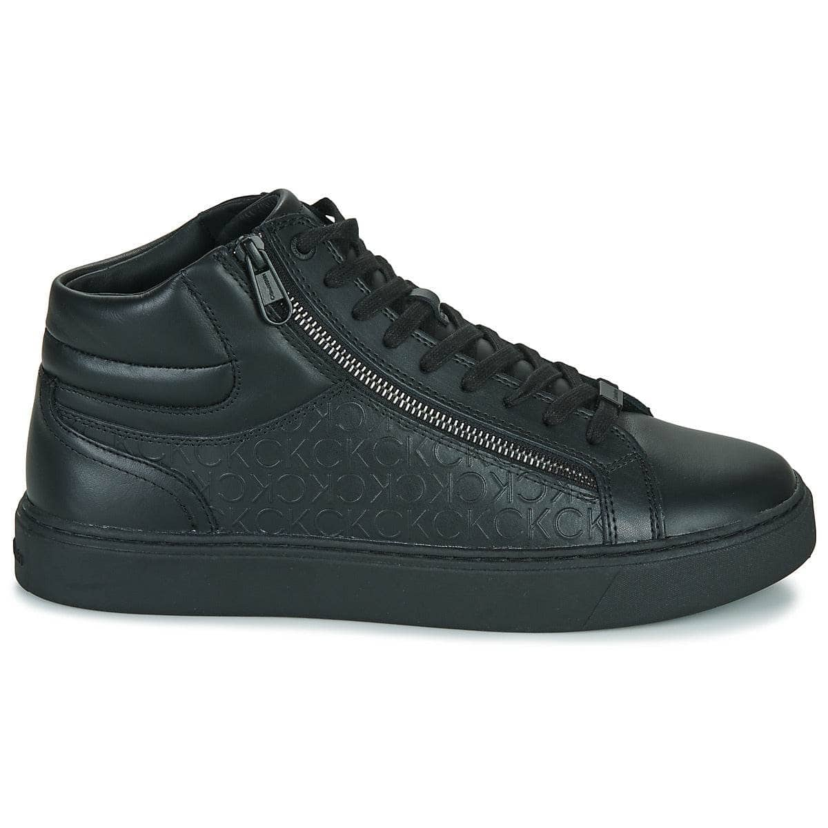 Sneakers alte Uomo Calvin Klein Jeans  HIGH TOP LACE UP W/ZIP MONO  Nero