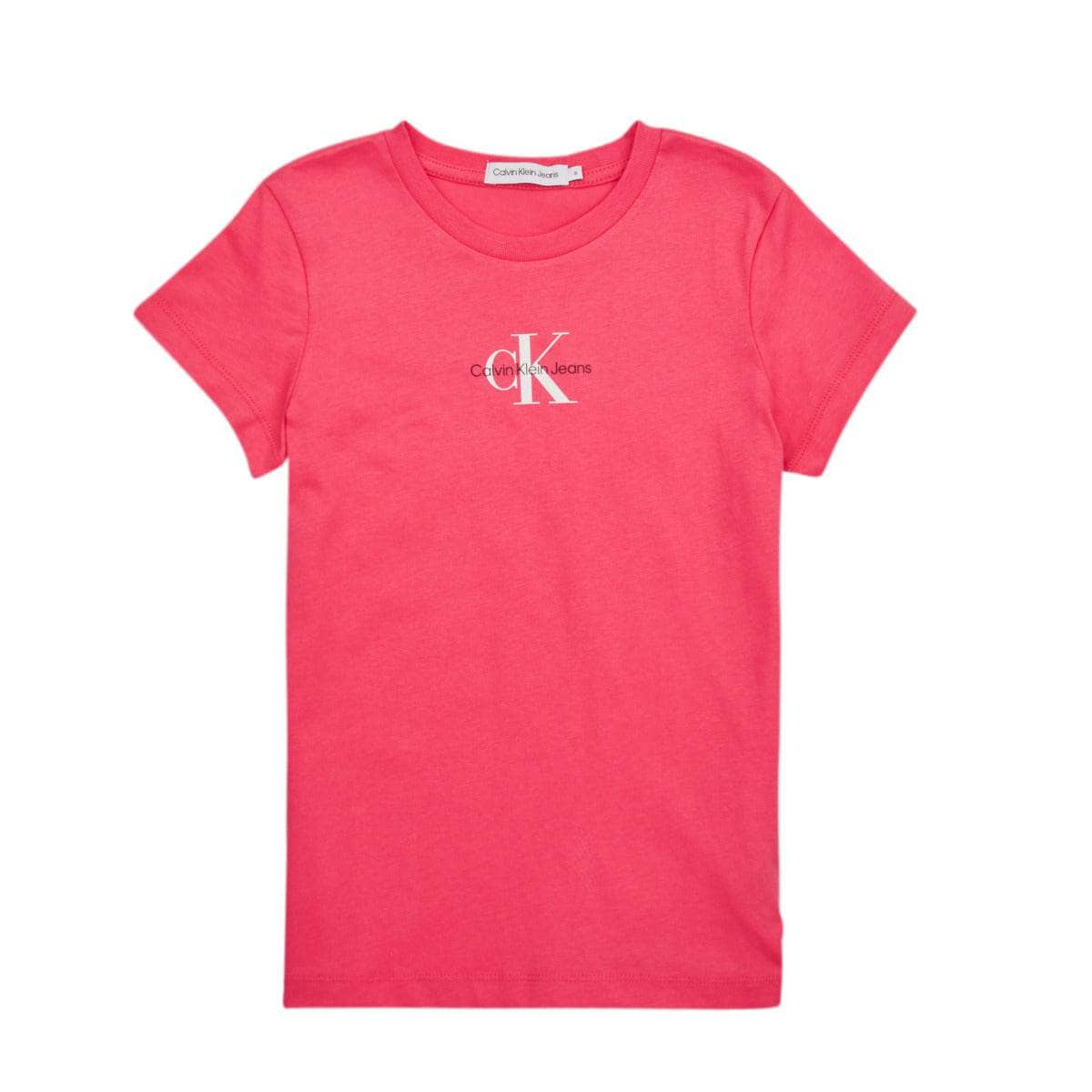 T-shirt ragazza Calvin Klein Jeans  MICRO MONOGRAM TOP  Rosa