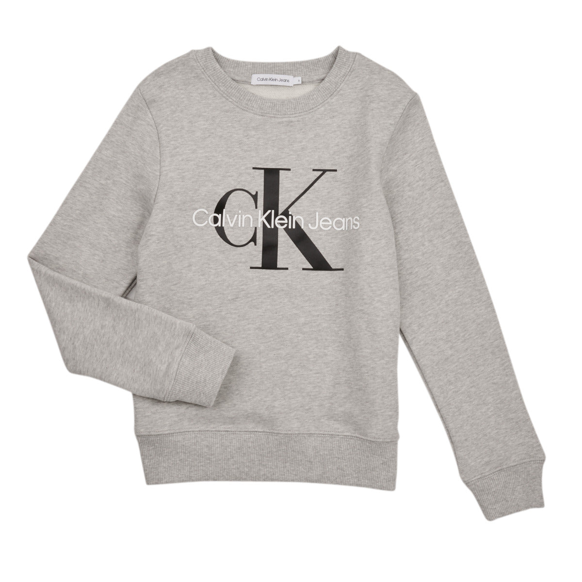 Felpa ragazza Calvin Klein Jeans  MONOGRAM LOGO  Grigio