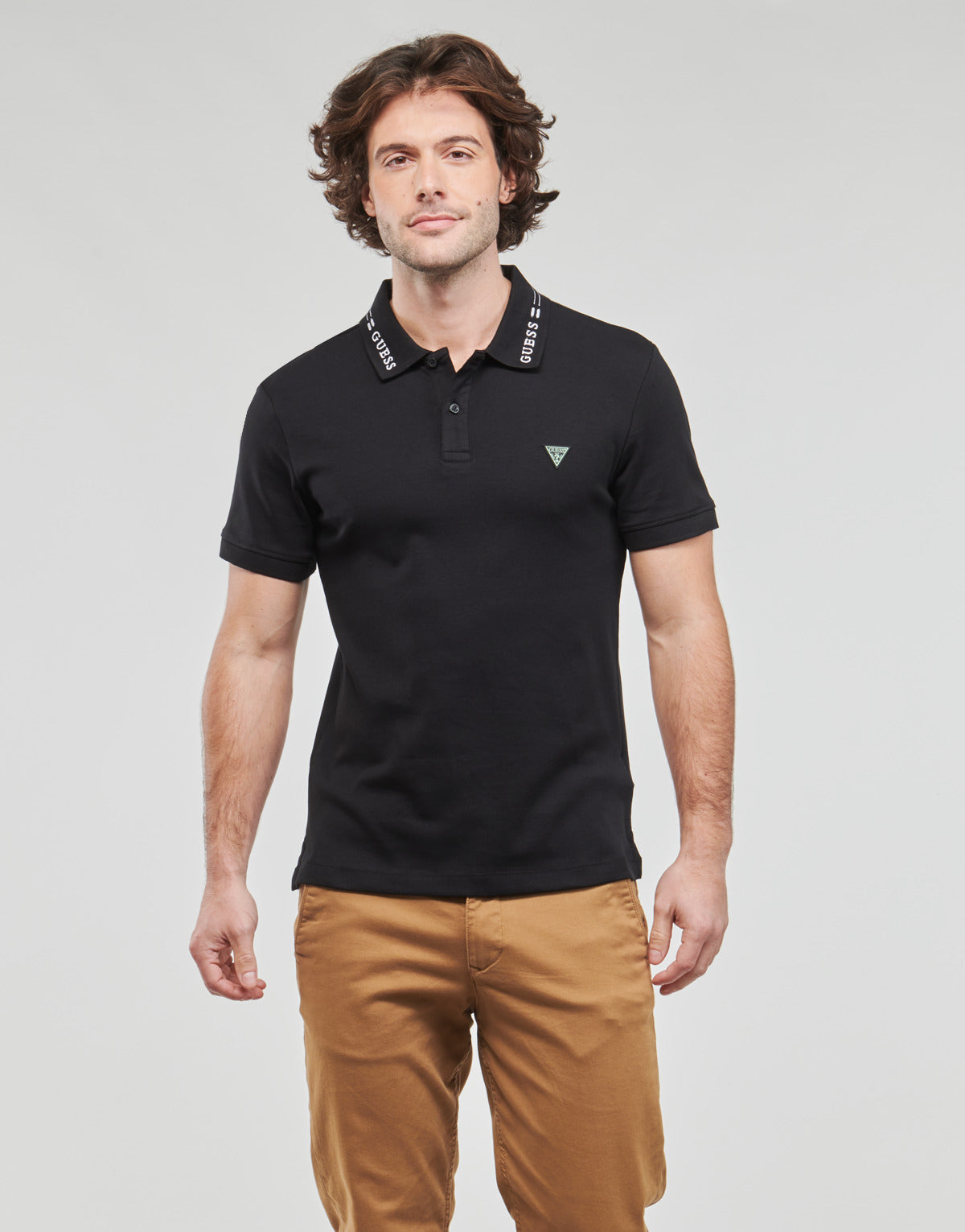 Polo Uomo Guess  NOLAN SS POLO  Nero