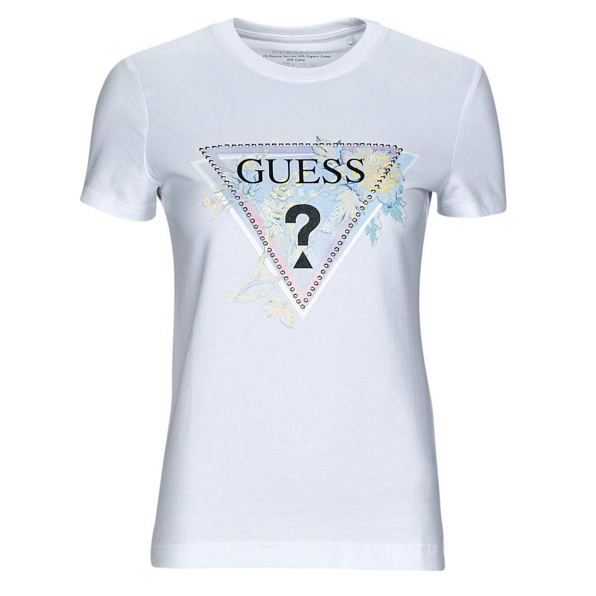 T-shirt Donna Guess  SS CN ALVA TEE  Bianco