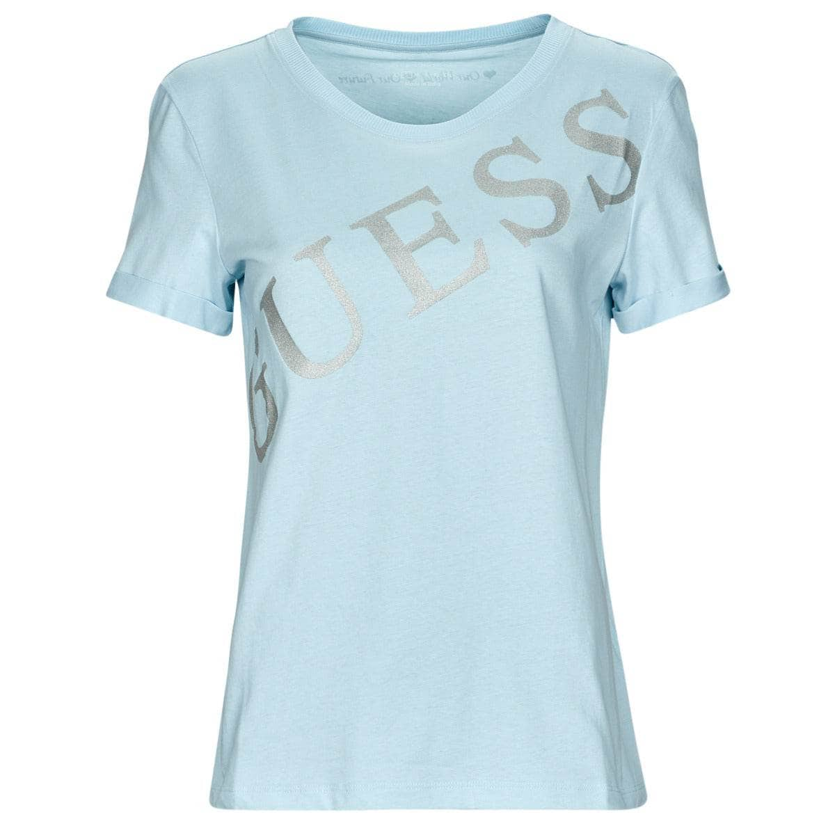 T-shirt Donna Guess  SS CN BENITA TEE  Blu