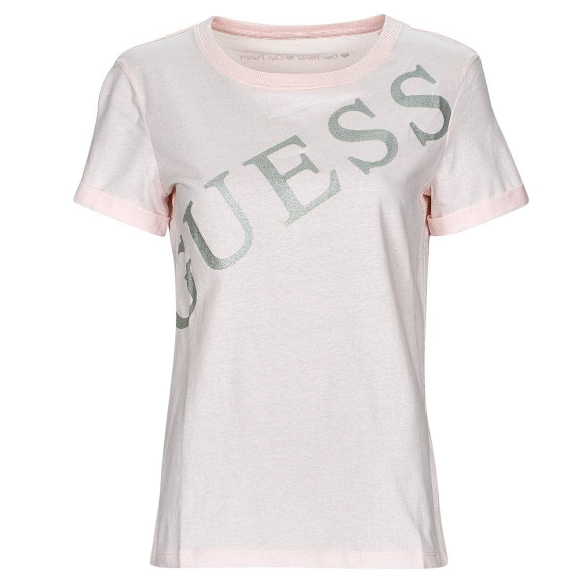 T-shirt Donna Guess  SS CN BENITA TEE  Rosa