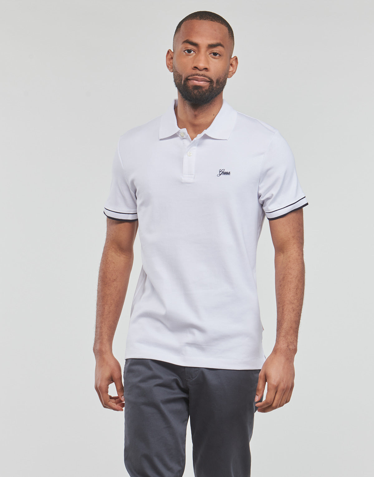 Polo Uomo Guess  OLIVER SS POLO  Bianco