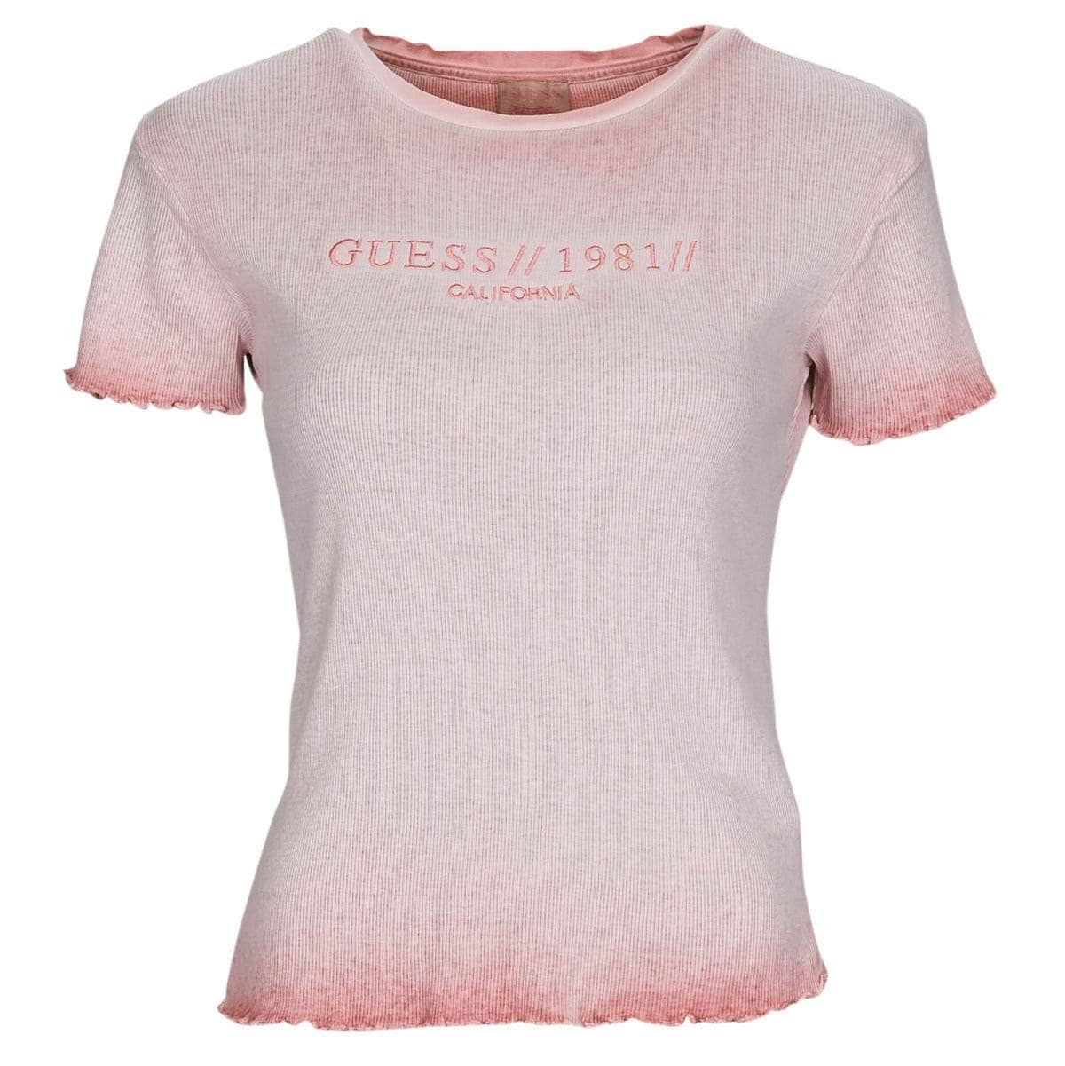 T-shirt Donna Guess  SS CN EDURNE TEE  Rosa