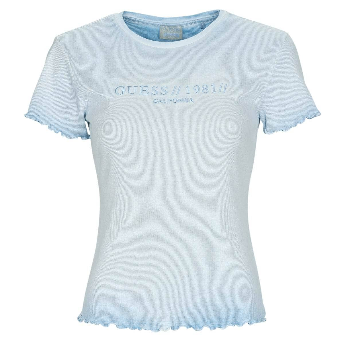 T-shirt Donna Guess  SS CN EDURNE TEE  Blu