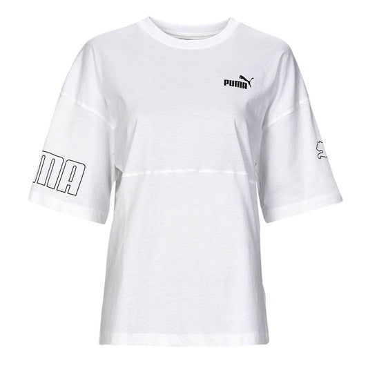 T-shirt Donna Puma  POWER COLORBLOCK  Bianco