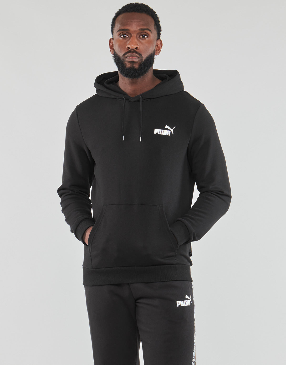 Felpa Uomo Puma  ESS SMALL LOGO HOODIE  Nero