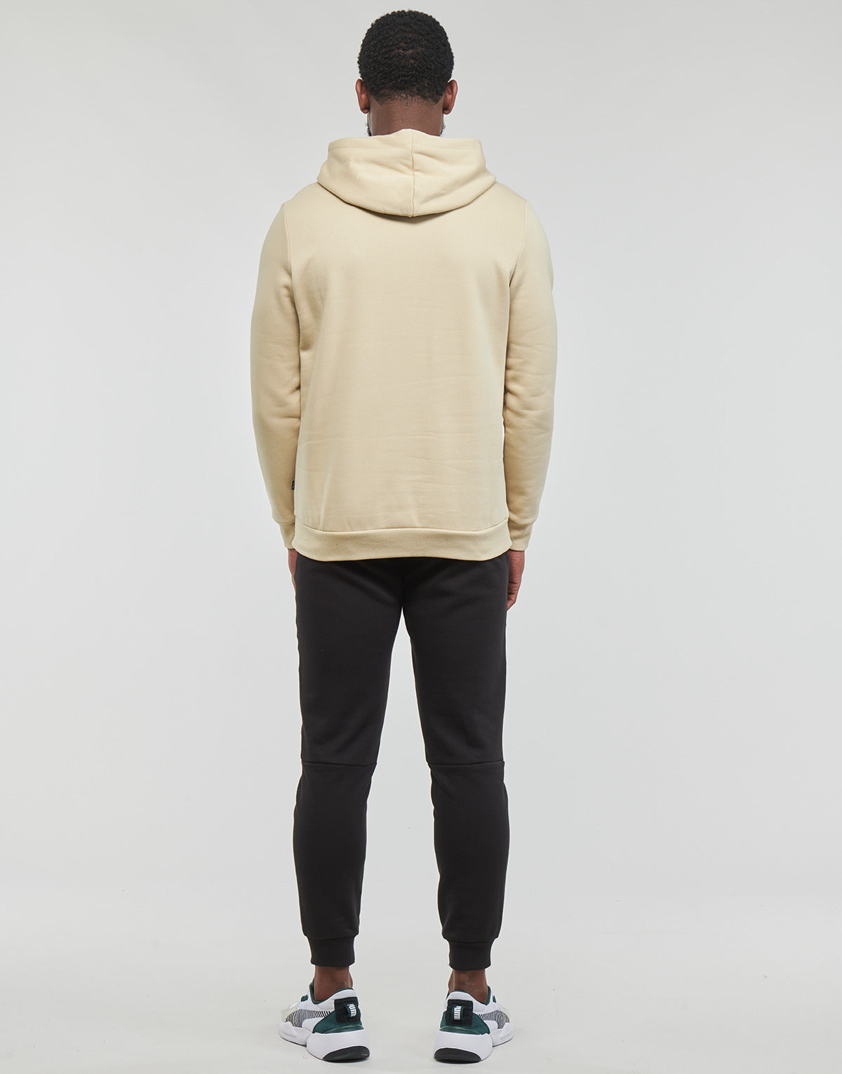 Felpa Uomo Puma  ESS SMALL LOGO HOODIE  Beige