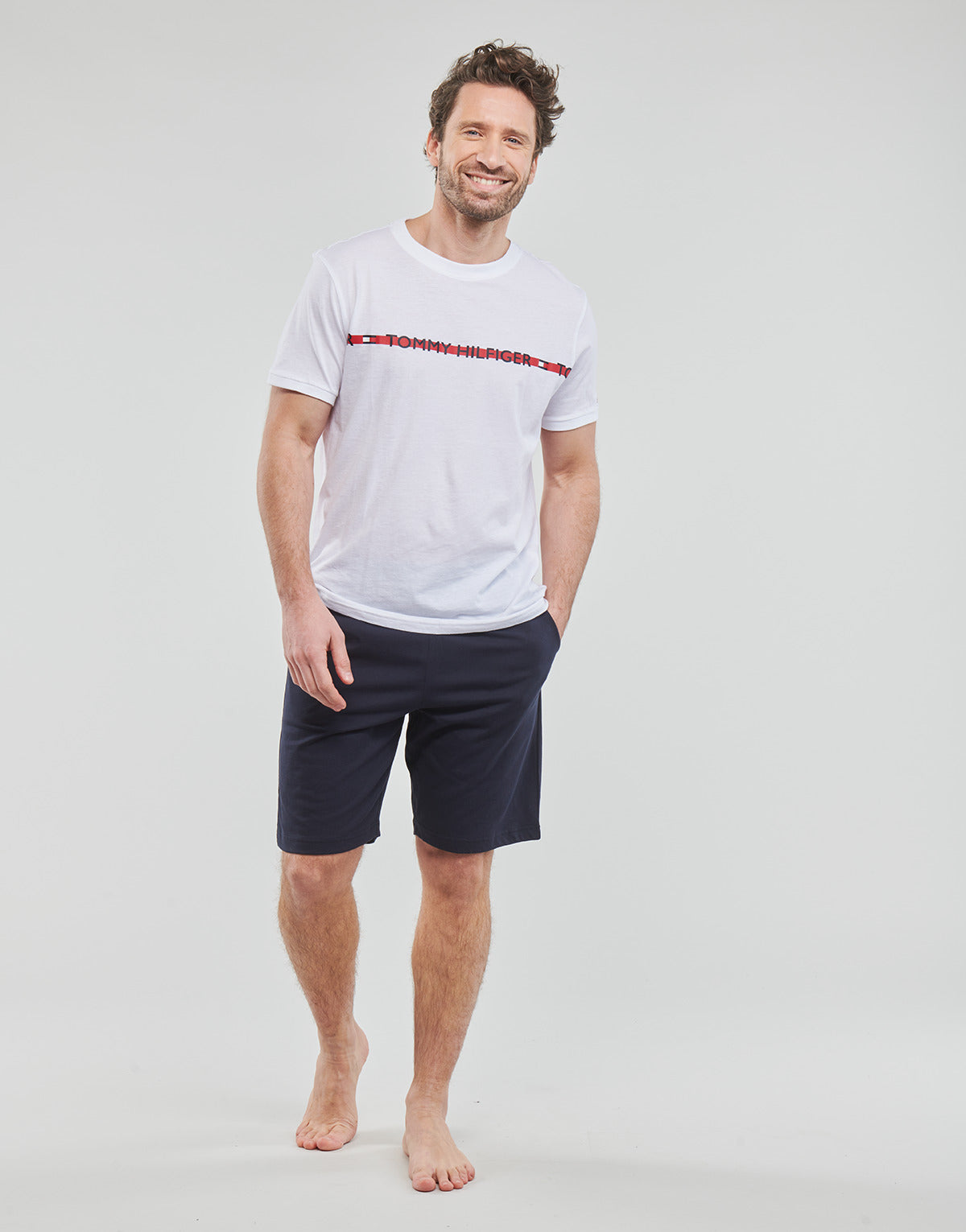 Pantaloni corti Uomo Tommy Hilfiger  JERSEY SHORT  Marine