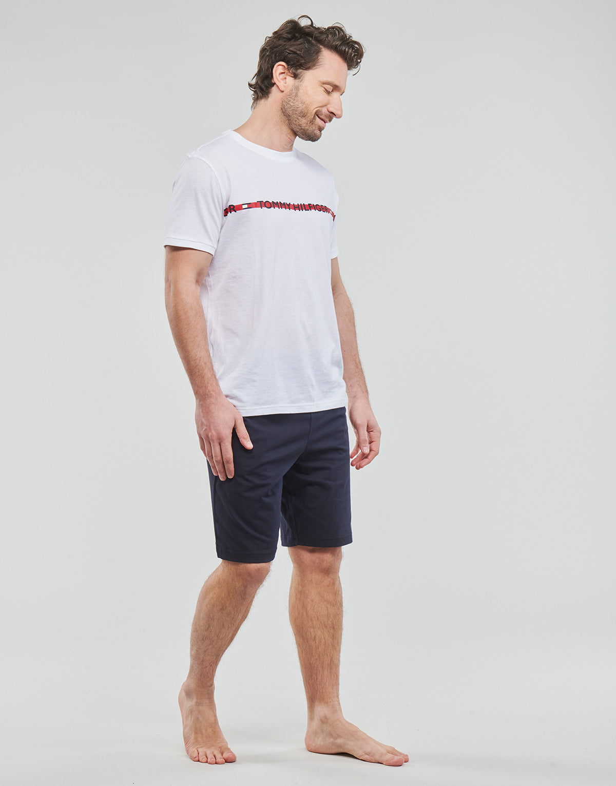 Pantaloni corti Uomo Tommy Hilfiger  JERSEY SHORT  Marine