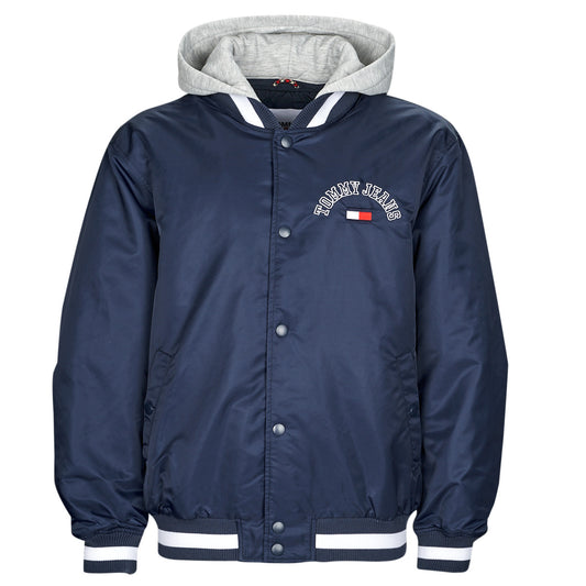 Giubbotto Uomo Tommy Jeans  TJM GRAPHIC SATIN BOMBER JACKET  Marine