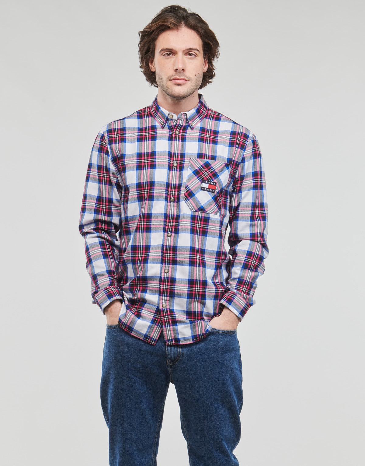 Camicia a maniche lunghe Uomo Tommy Jeans  TJM RELAXED FLANNEL SHIRT  Multicolore