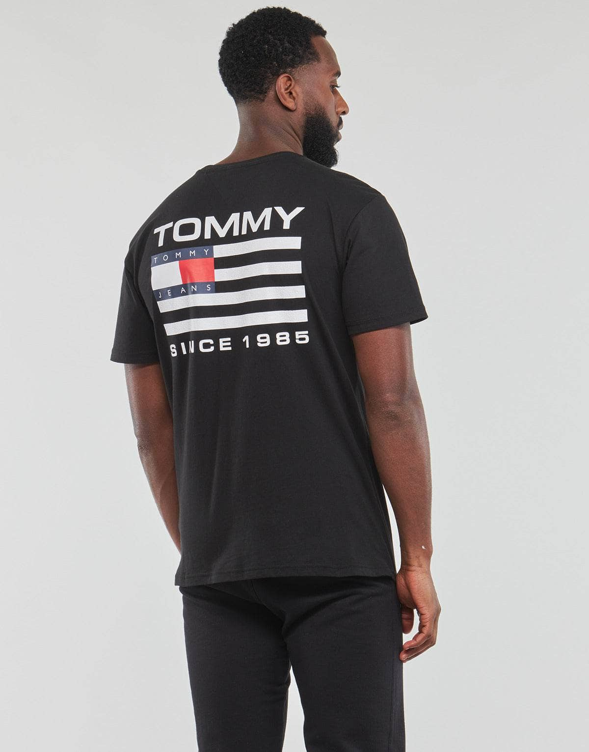 T-shirt Uomo Tommy Jeans  TJM CLSC RWB BACK LOGO TEE  Nero