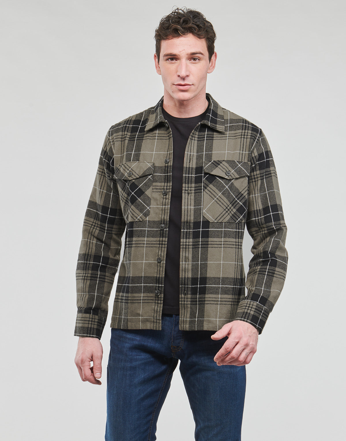 Camicia a maniche lunghe Uomo Jack & Jones  JJEJAY OVERSHIRT L/S  Verde