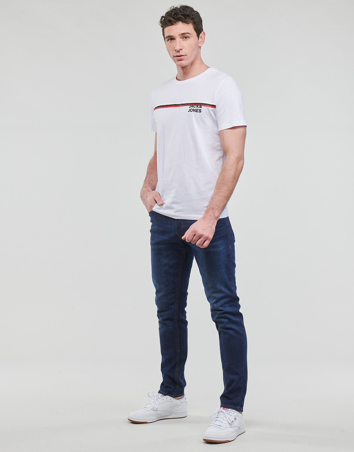 Jeans Slim Uomo Jack & Jones  JJIGLENN JJORIGINAL  Blu