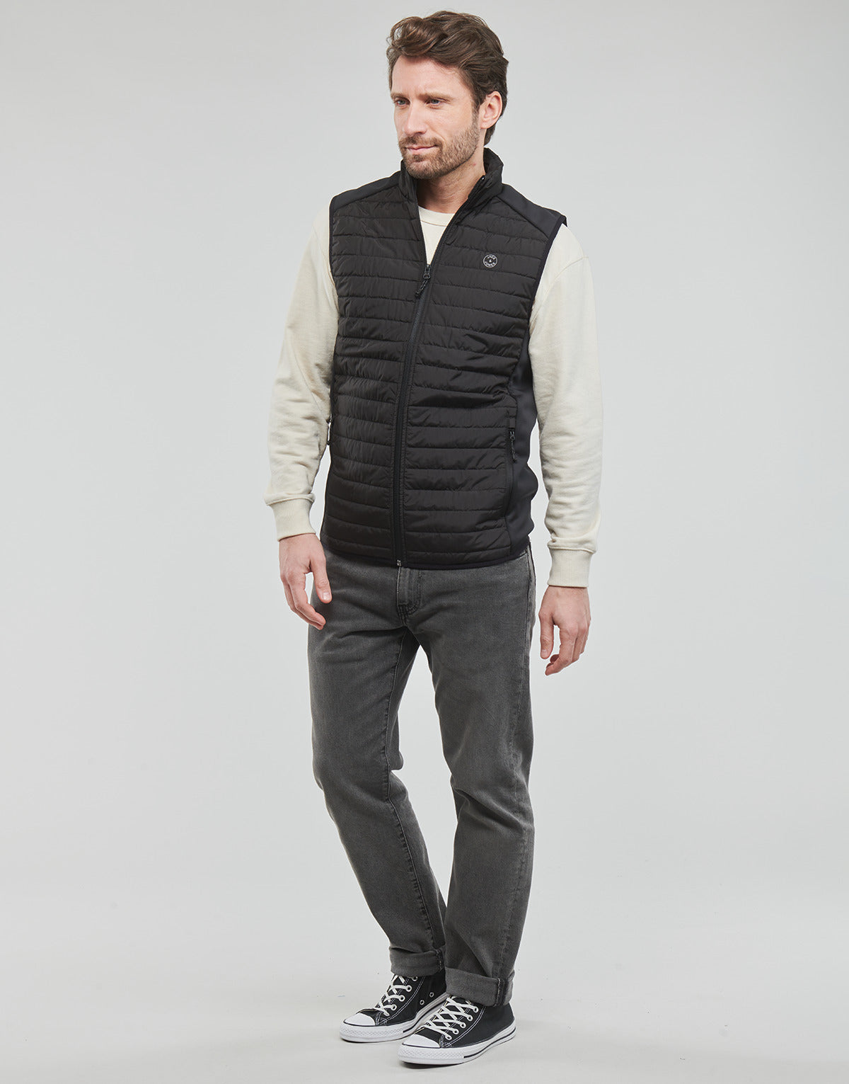 Piumino Uomo Jack & Jones  JJEMULTI BODYWARMER COLLAR  Nero