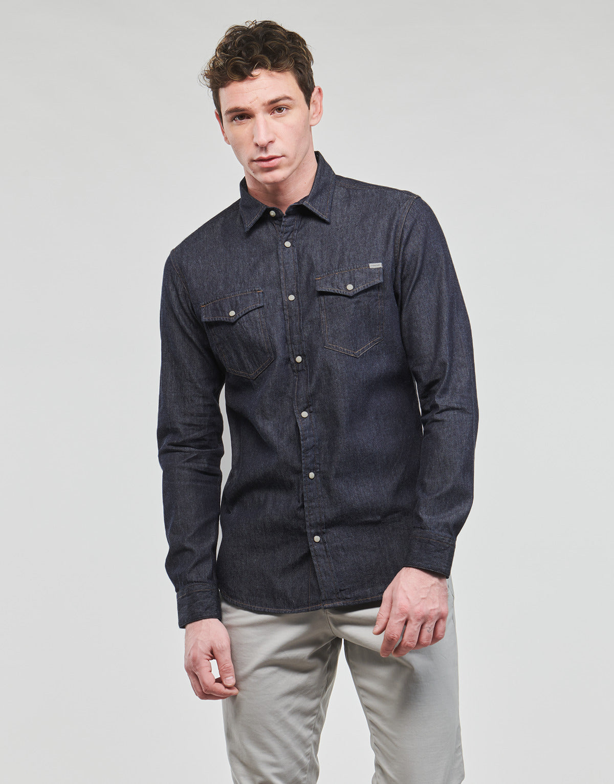 Camicia a maniche lunghe Uomo Jack & Jones  JJESHERIDAN SHIRT L/S  Blu