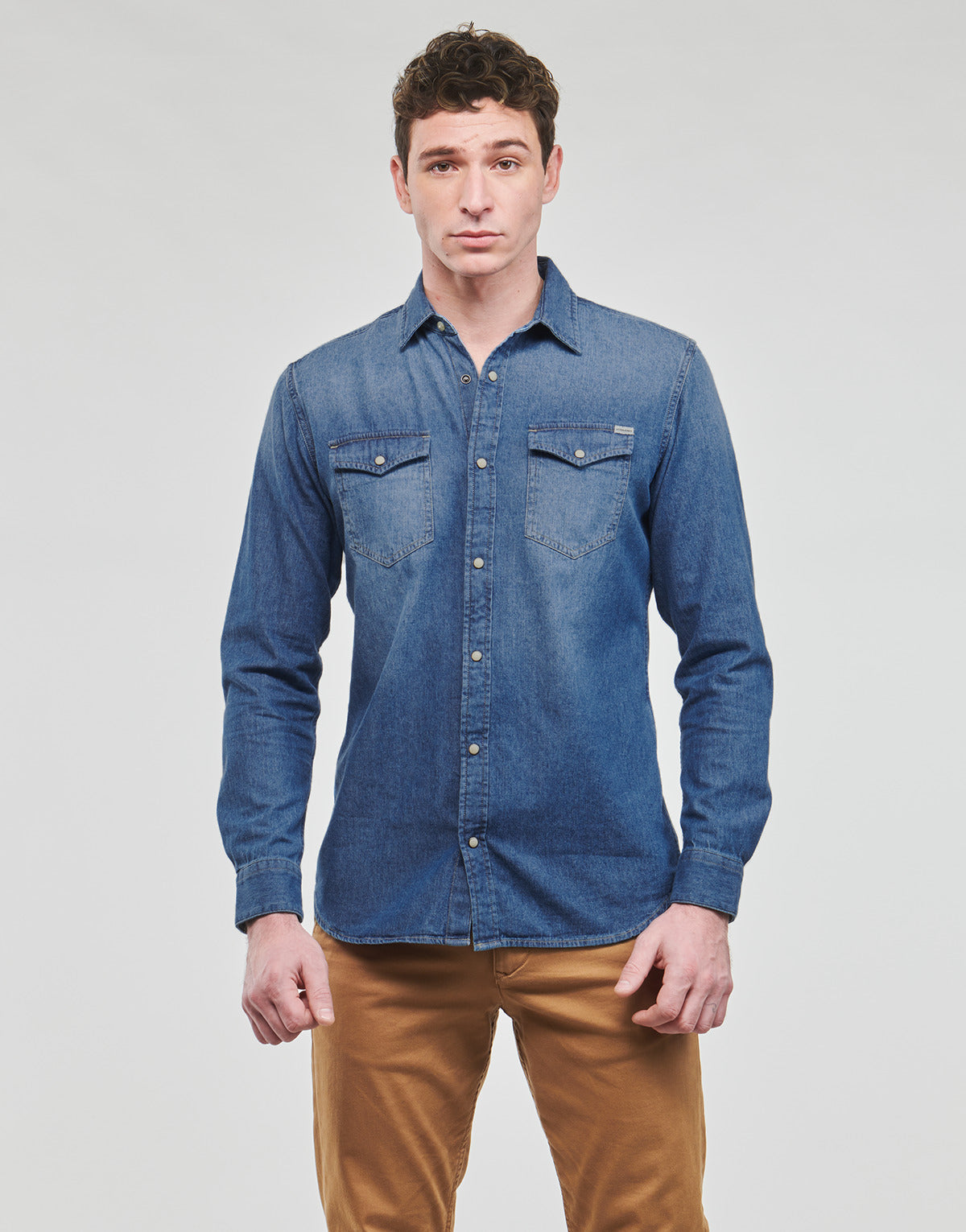 Camicia a maniche lunghe Uomo Jack & Jones  JJESHERIDAN SHIRT L/S  Blu