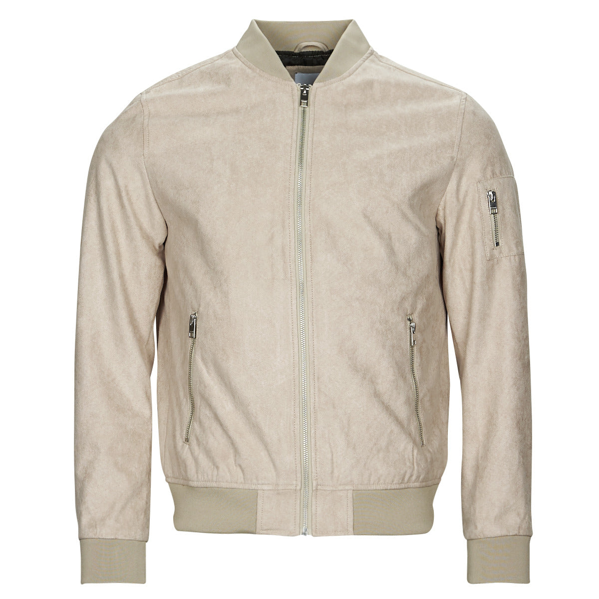 Giubbotto Uomo Jack & Jones  JJEROCKY FAUX SUEDE BOMBER  Beige