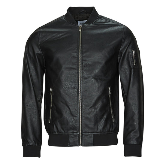 Giubbotto Uomo Jack & Jones  JJROCKY PU BOMBER  Nero