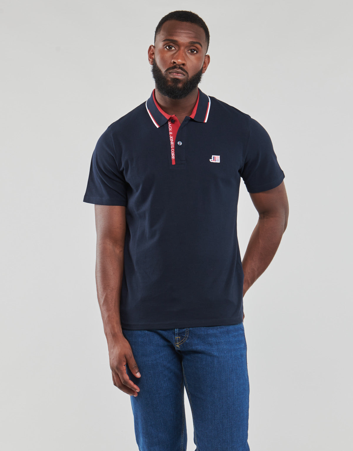 Polo Uomo Jack & Jones  JCOLOGAN POLO SS  Marine