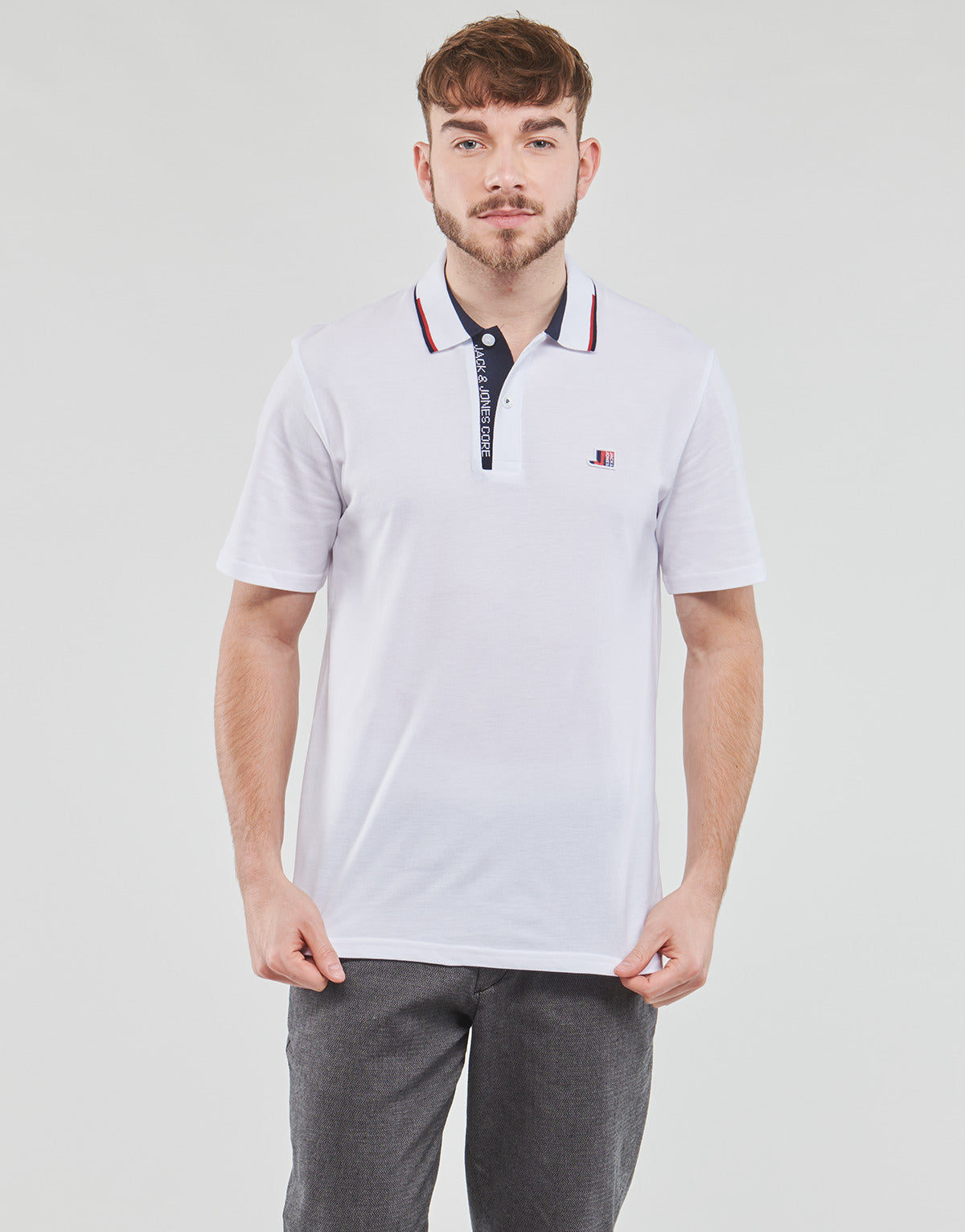 Polo Uomo Jack & Jones  JCOLOGAN POLO SS  Bianco