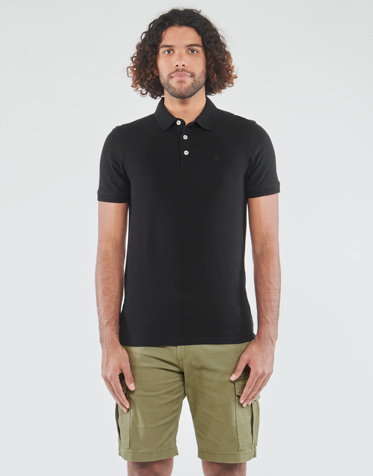 Polo Uomo Jack & Jones  JJEPAULOS POLO SS  Nero