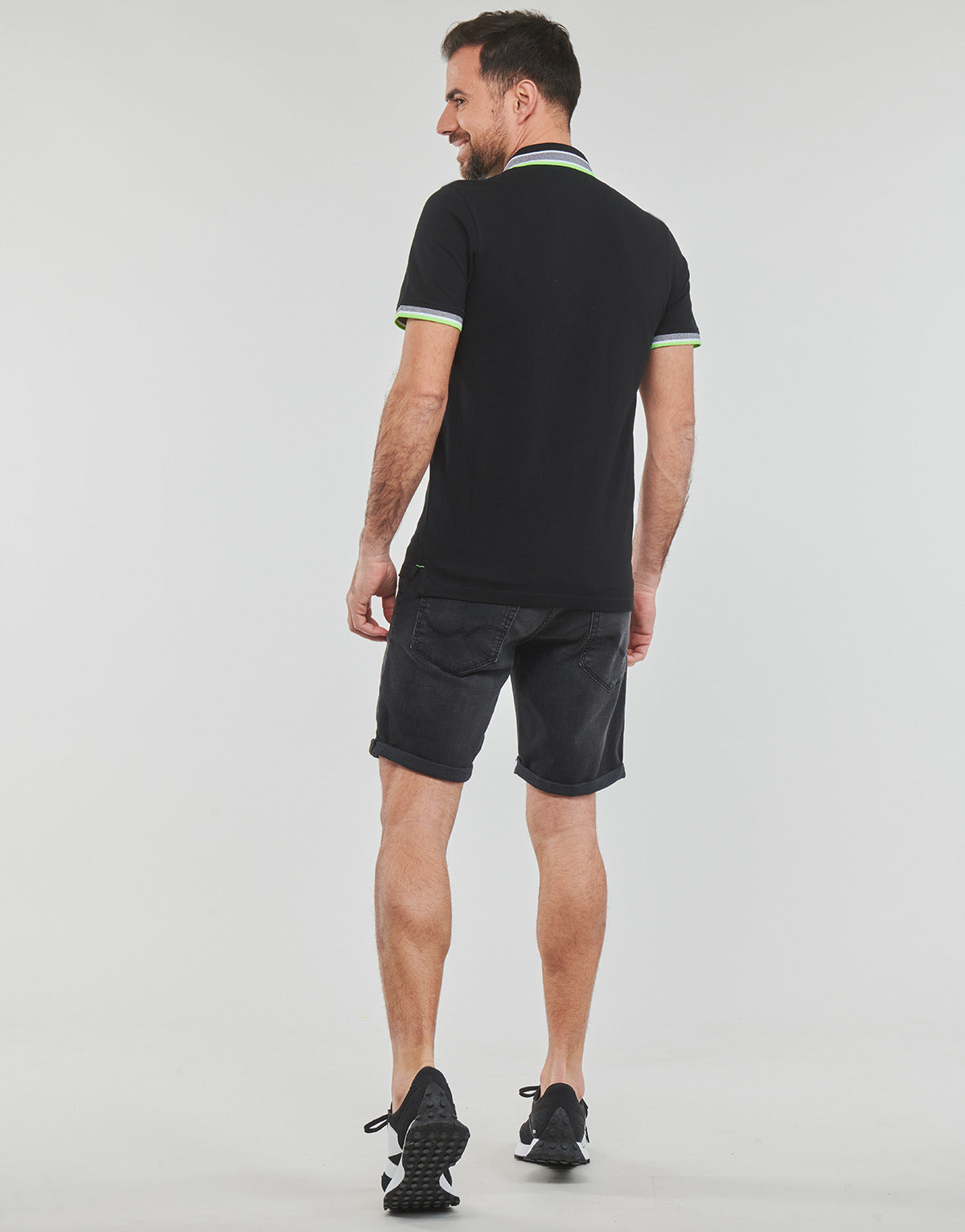 Polo Uomo Jack & Jones  JJEPAULOS POLO SS  Nero