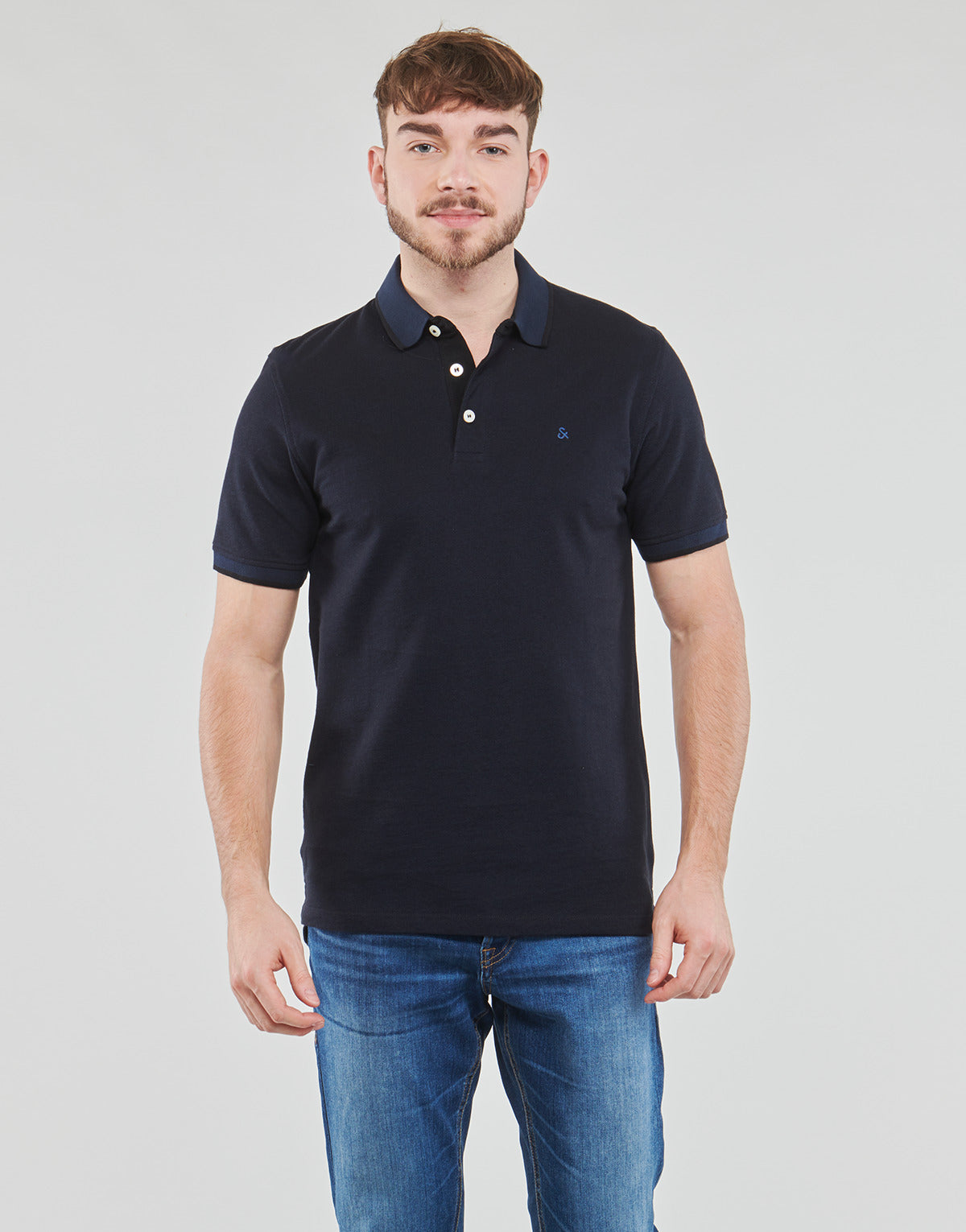 Polo Uomo Jack & Jones  JJEPAULOS POLO SS  Marine