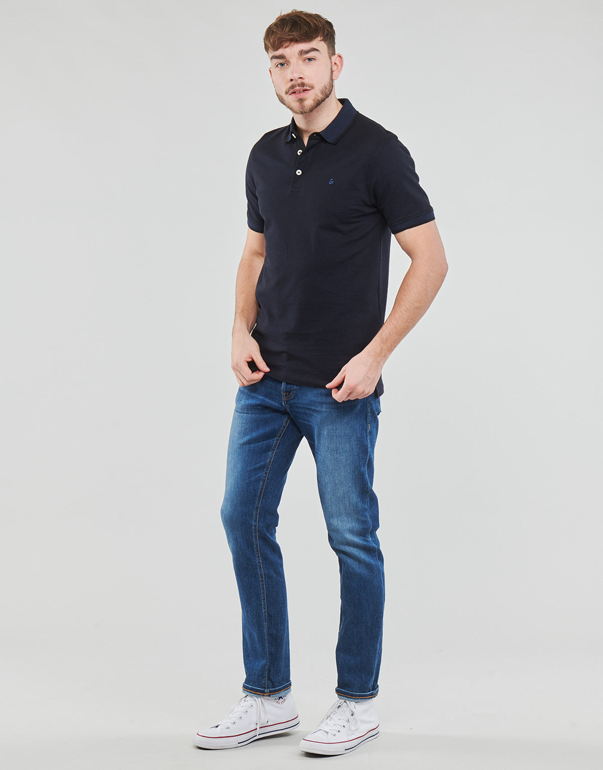 Polo Uomo Jack & Jones  JJEPAULOS POLO SS  Marine