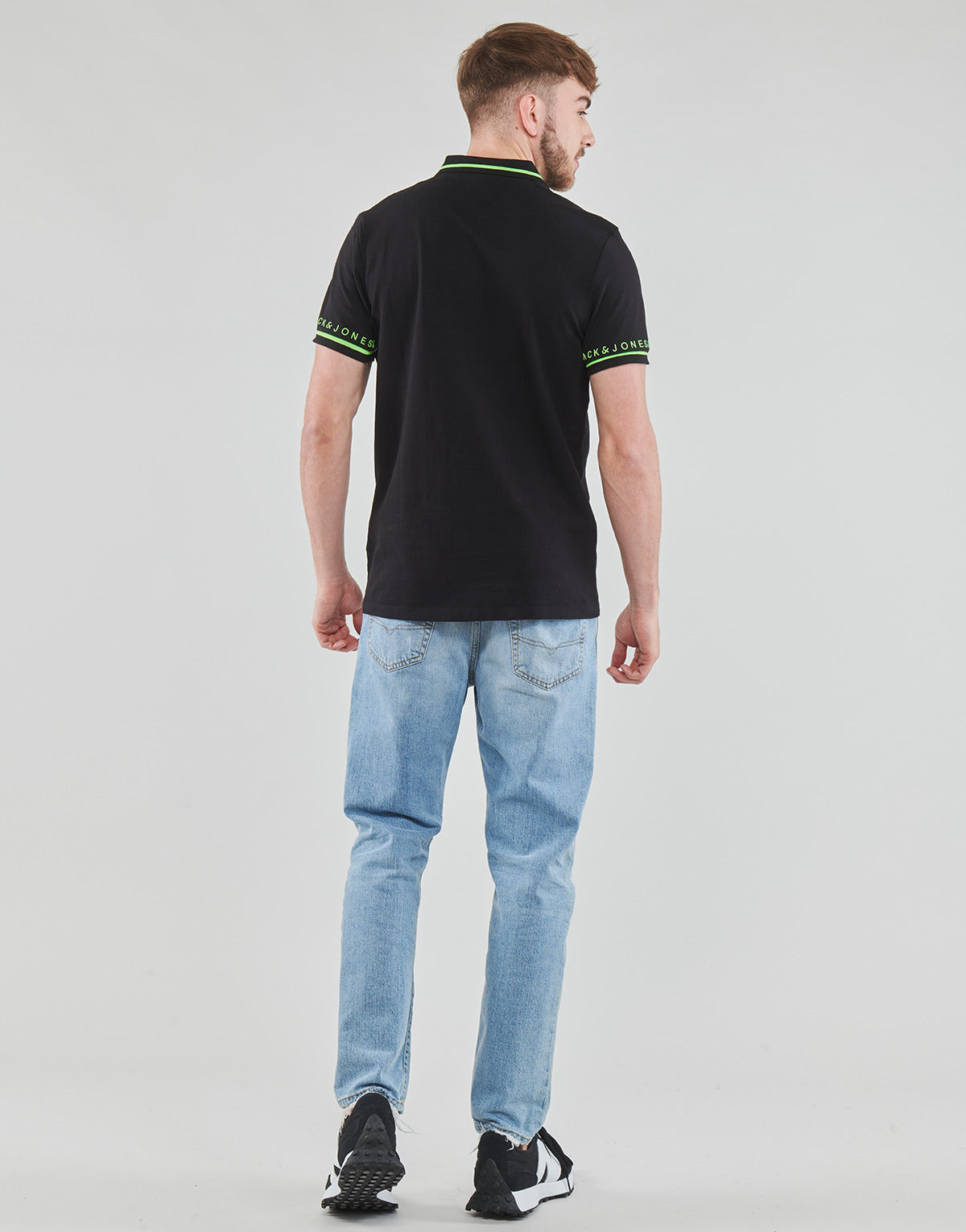 Polo Uomo Jack & Jones  JJGLOBUS POLO SS  Nero