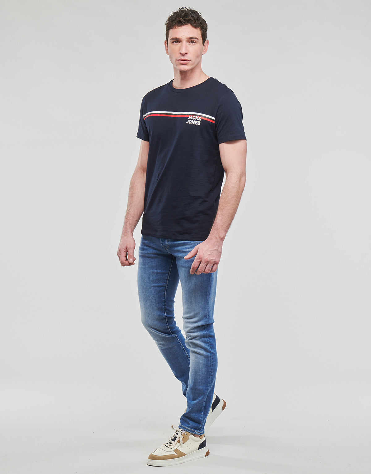 Jeans Slim Uomo Jack & Jones  JJIGLENN JJICON  Blu