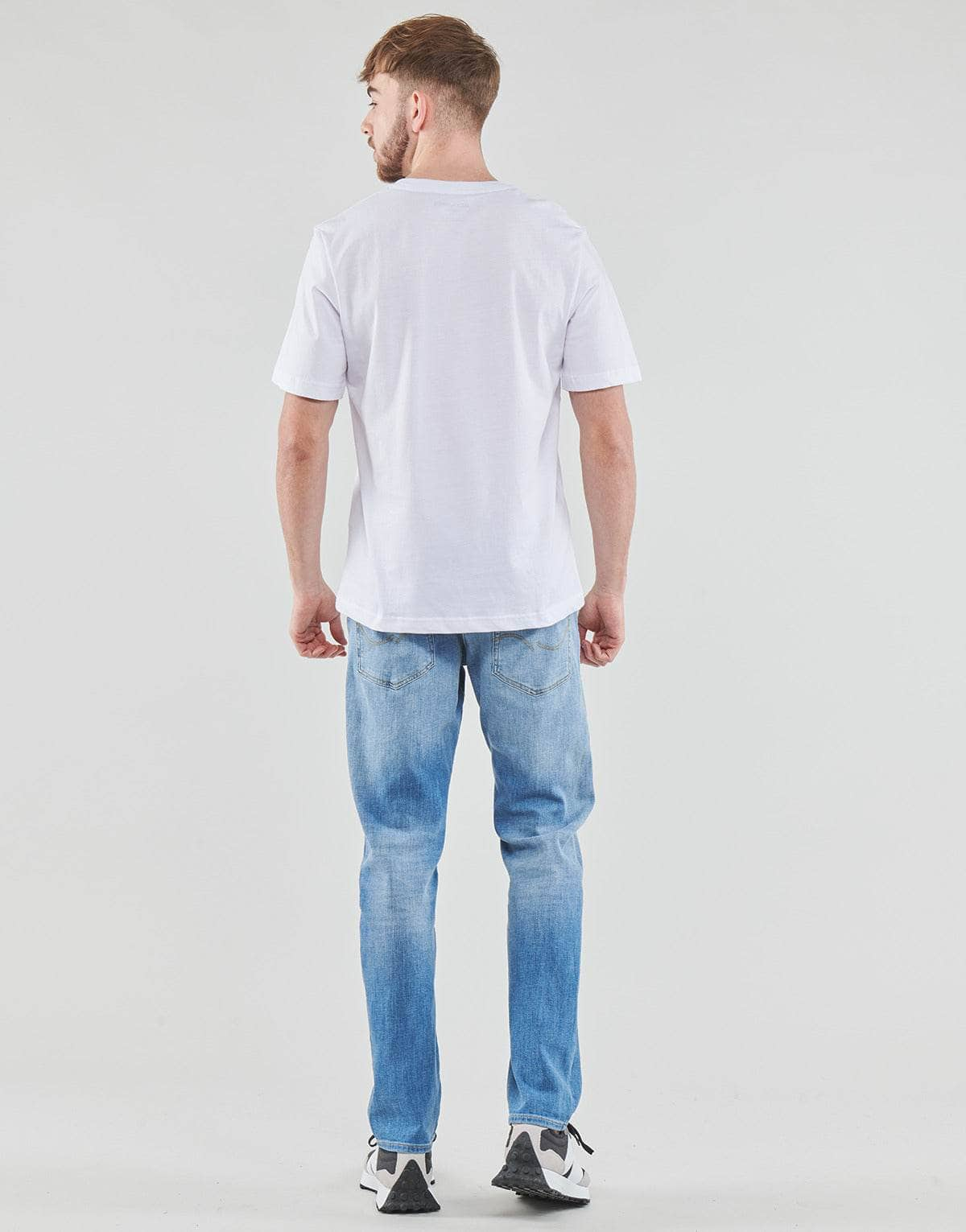 T-shirt Uomo Jack & Jones  JPRBLUARCHIE SS TEE CREW NECK  Bianco