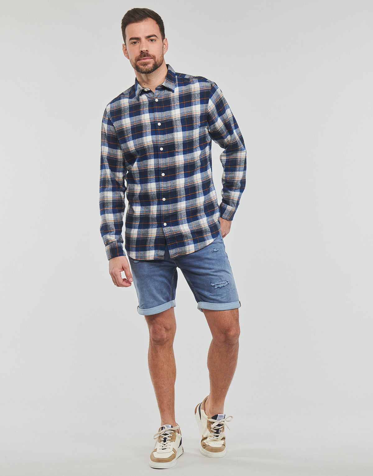 Pantaloni corti Uomo Jack & Jones  JJIRICK JJICON SHORTS  Blu