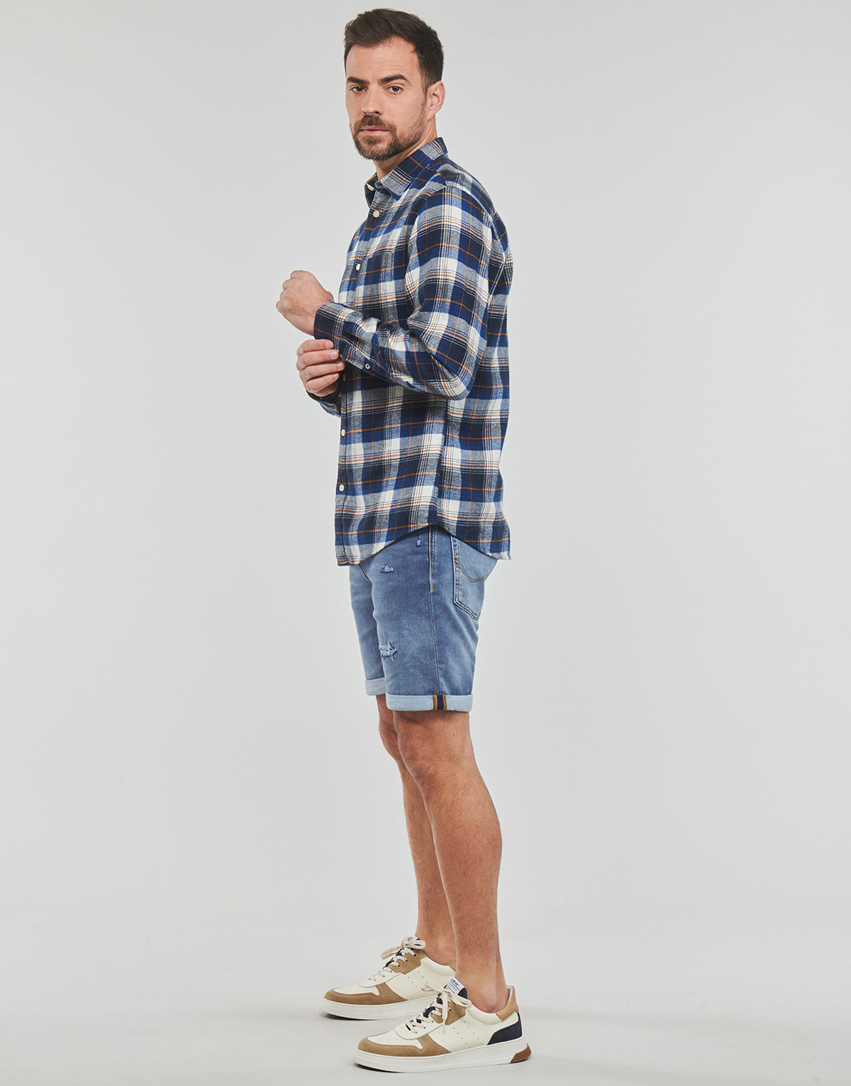 Pantaloni corti Uomo Jack & Jones  JJIRICK JJICON SHORTS  Blu