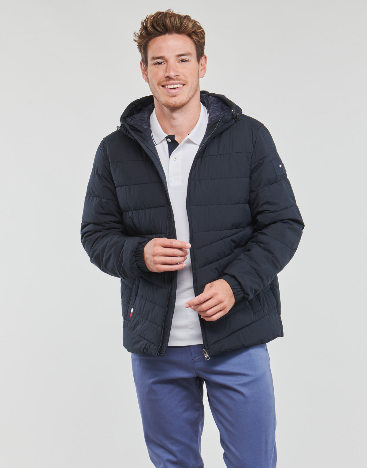 Piumino Uomo Tommy Hilfiger  BRANDED HOODED JACKET  Marine