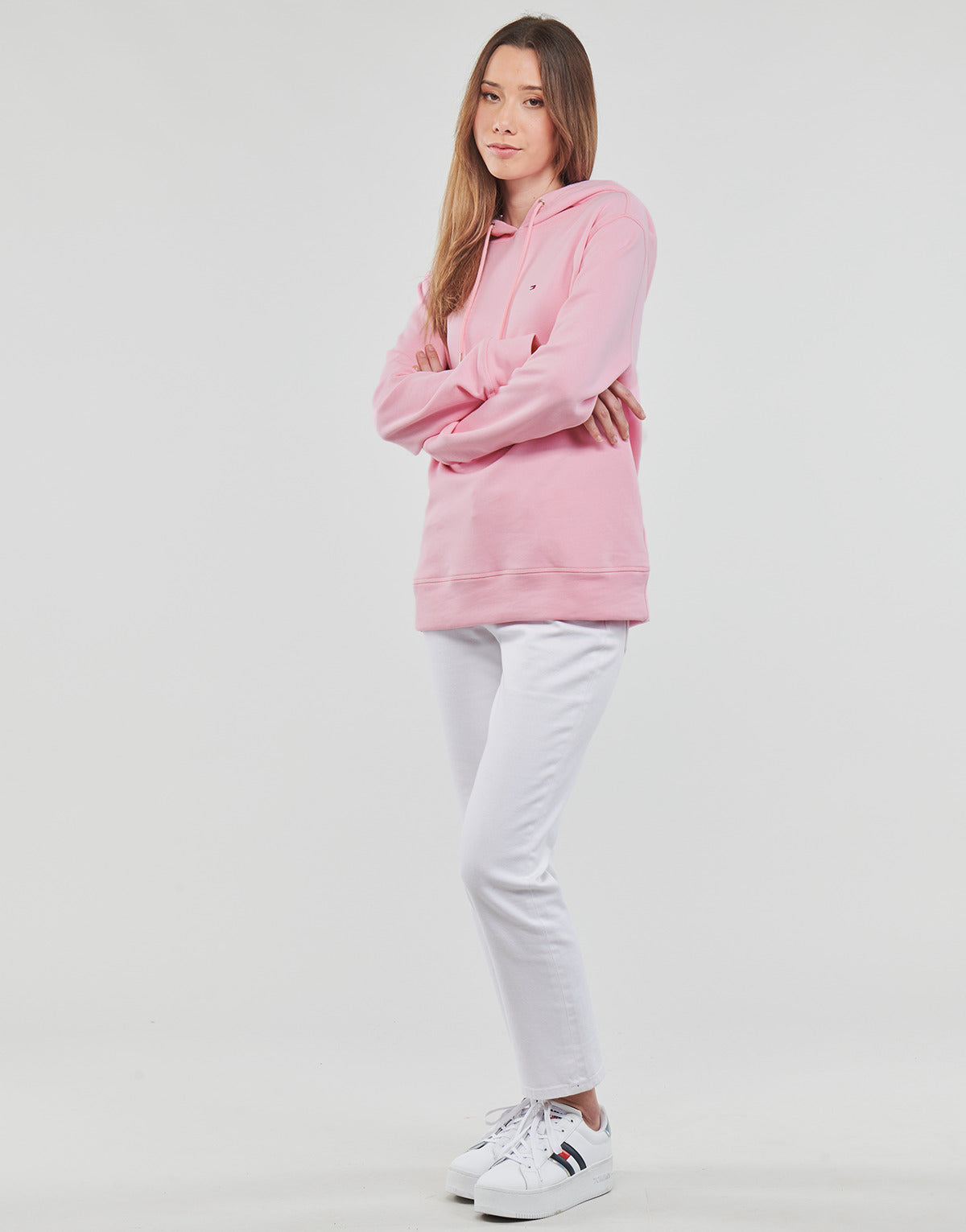 Felpa Donna Tommy Hilfiger  REGULAR HOODIE  Rosa