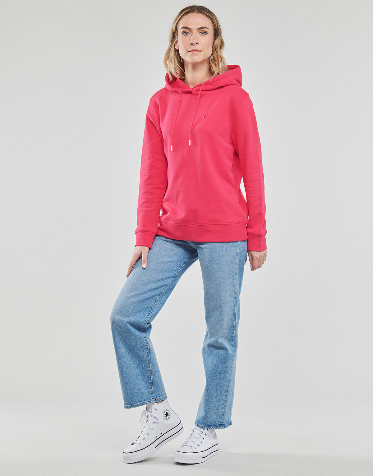 Felpa Donna Tommy Hilfiger  REGULAR HOODIE  Rosa