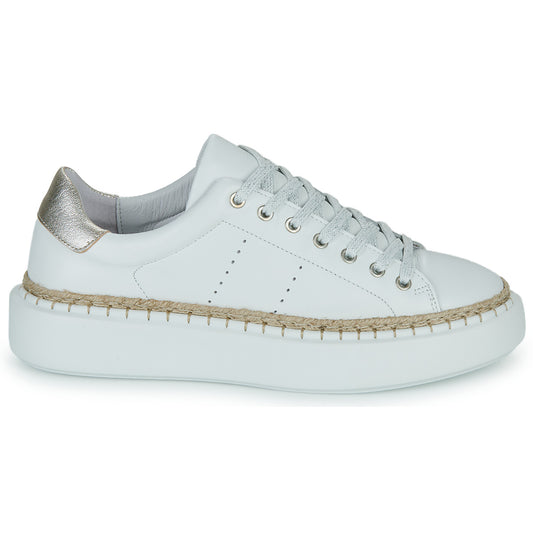 Sneakers basse Donna Regard  MINNIE V1 VEAU BLANC  Bianco