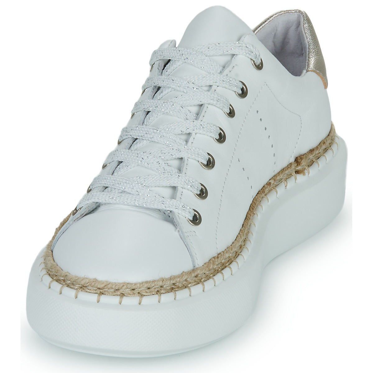 Sneakers basse Donna Regard  MINNIE V1 VEAU BLANC  Bianco