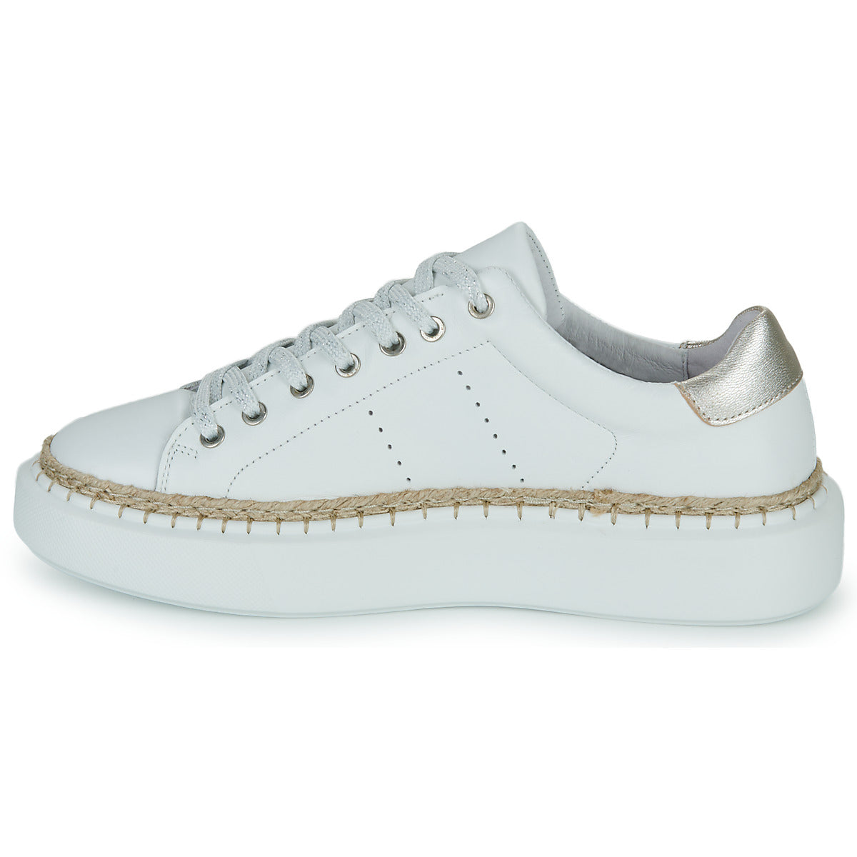 Sneakers basse Donna Regard  MINNIE V1 VEAU BLANC  Bianco