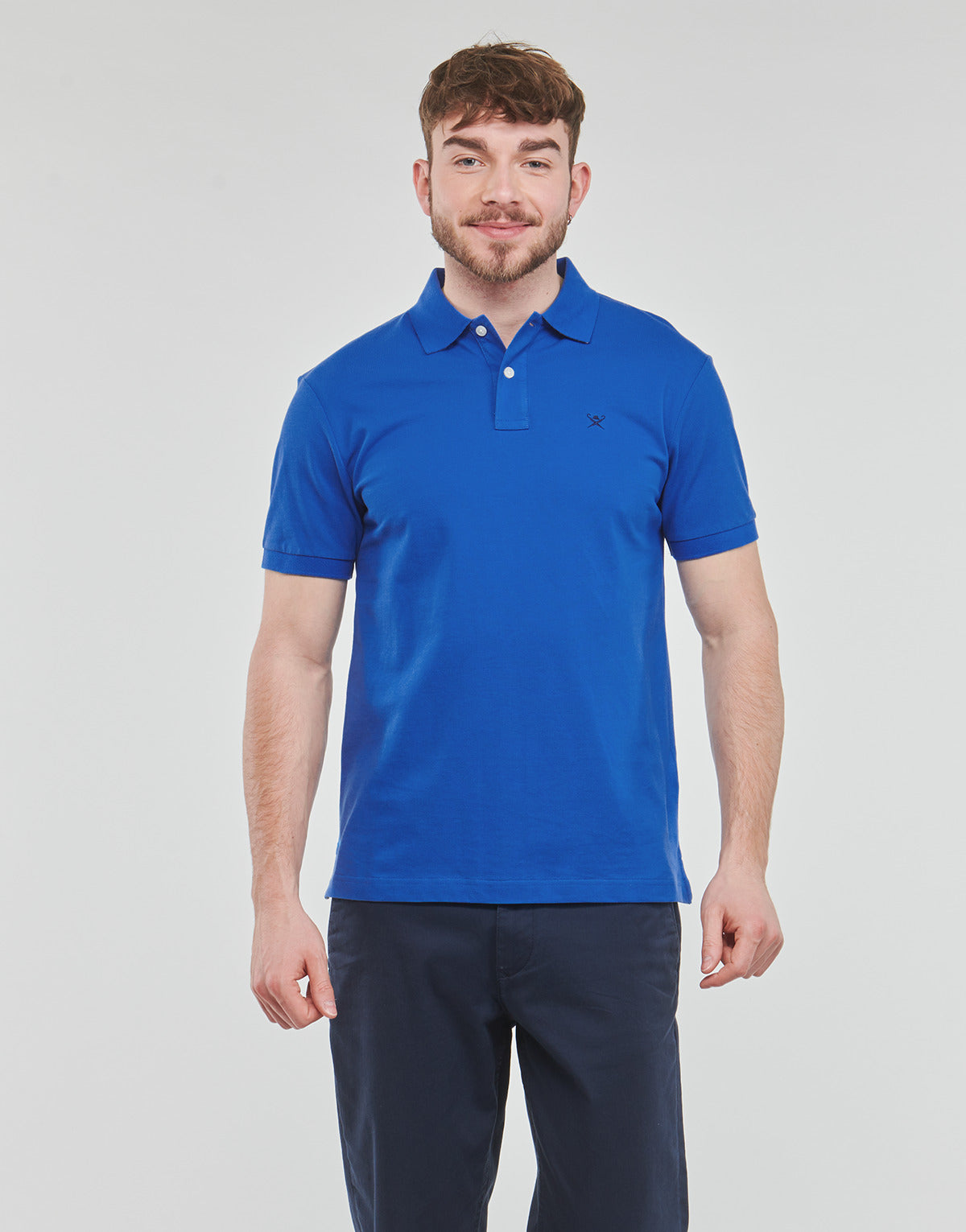 Polo Uomo Hackett  ESSENTIALS SLIM FIT LOGO  Blu