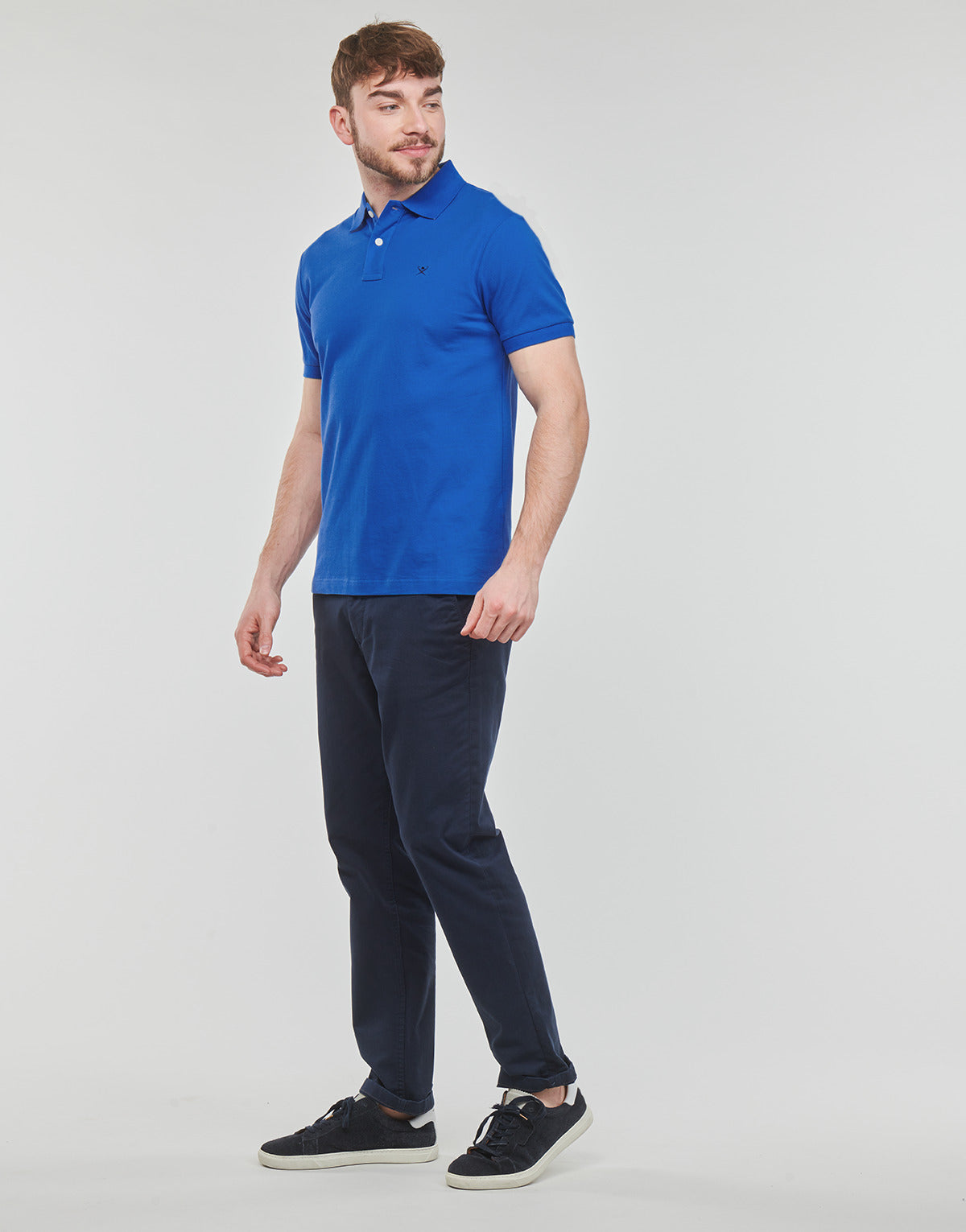 Polo Uomo Hackett  ESSENTIALS SLIM FIT LOGO  Blu