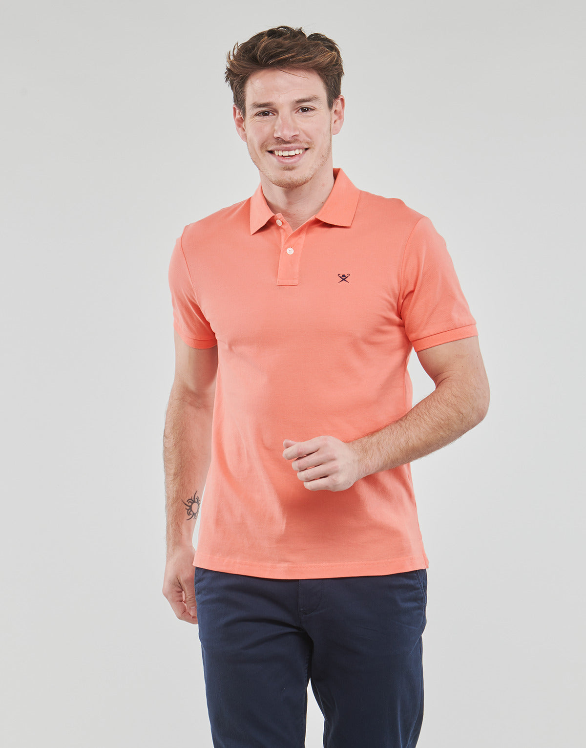 Polo Uomo Hackett  ESSENTIALS SLIM FIT LOGO  Rosa