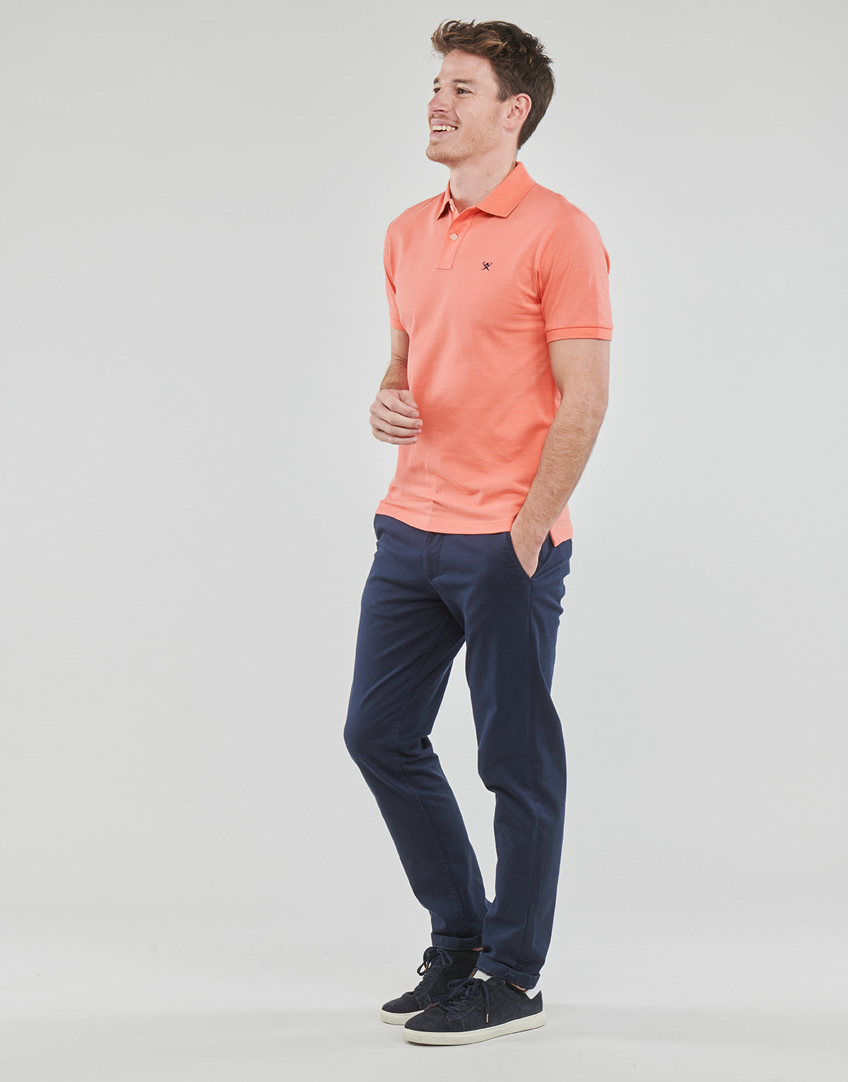 Polo Uomo Hackett  ESSENTIALS SLIM FIT LOGO  Rosa