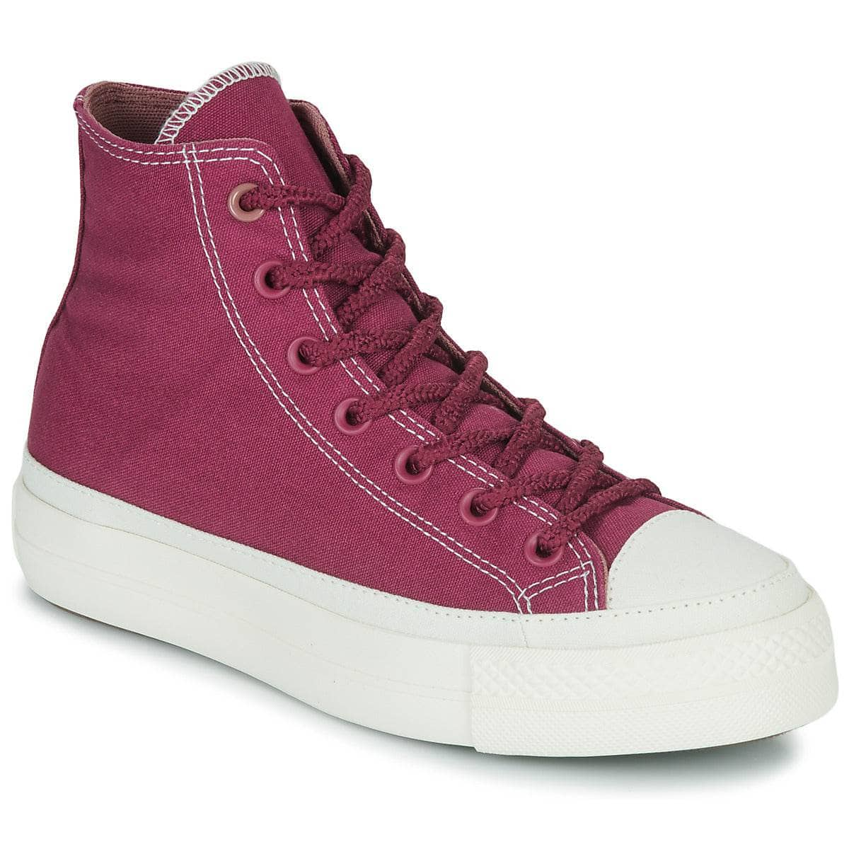 Sneakers alte Donna Converse  CHUCK TAYLOR ALL STAR LIFT PLATFORM WORKWEAR TEXTILES HI  Bordeaux